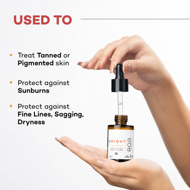 R.O.A Skincare BRIGHT 10% Vitamin C face serum for Men and women 30ml | Brightening glow Vitamin C face serum for dry sensitive or combination skin with Orange, Kakadu plum and Camu Camu extract